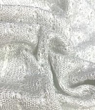 Ажур-трикотаж с напыл.белый\серебро
